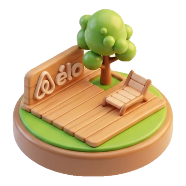 Rotating 3D backyard
